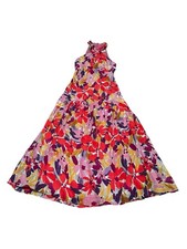 Taylor Womens Maxi Dress Colorful Floral Flowy Vacation Summer Travel Size 10