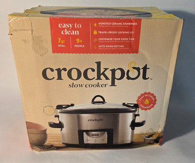 Crock-Pot 7QT Slow Cooker 7qt Cook Carry Programmable Easy-Clean 3 Settings
