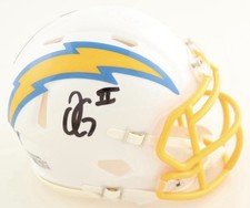 Oronde Gadsden Signed Chargers Speed Mini Helmet (Beckett)