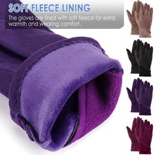 Touchscreen Women Bowtie Winter Warm Wool Gloves Windproof Fleece Lined Gift USA