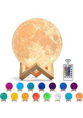 Mind Glowing Moon Lamp Kids Night Light Galaxy Lamp 4.7  16 Colors LED 3D