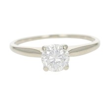 .65ct Round Cut Diamond Solitaire Prong Set Engagement Ring White Gold Size 6.5