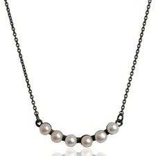 Pearl 925 Sterling Silver 16 Inch Pendant Necklace Gemstone Jewelry