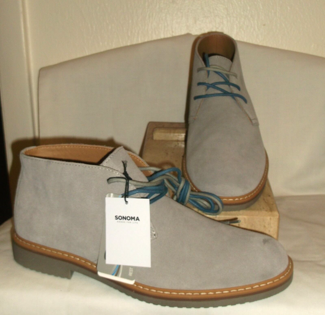 Light Gray Suede Eldredge Chukka BOOTS 