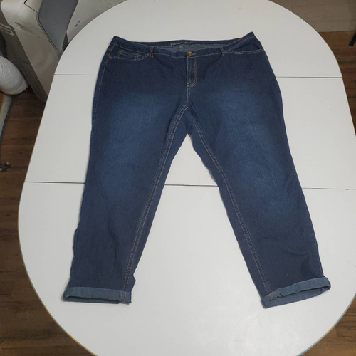 Avenue Denim Womens Straight Leg Jeans 