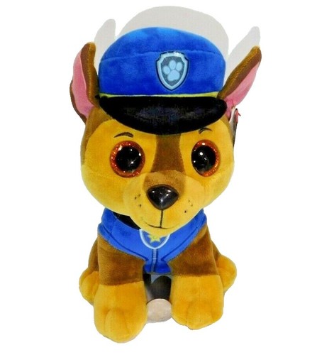 TY 41276 Peluche Chase Di Paw Patrol Con Clip - Morbido, Altezza Media, Per Bambini 3+ Anni - Multicolore - 4