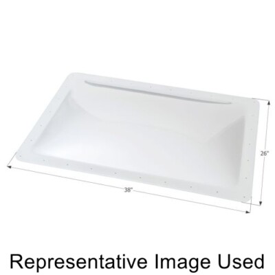 Icon 01861 RV Trailer Rectangular Outer Skylight 26'' x 38'' - White NEW