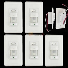 5x Motion Sensor Light Switch Infrared Motion Activated Wall Switch Auto On/Off