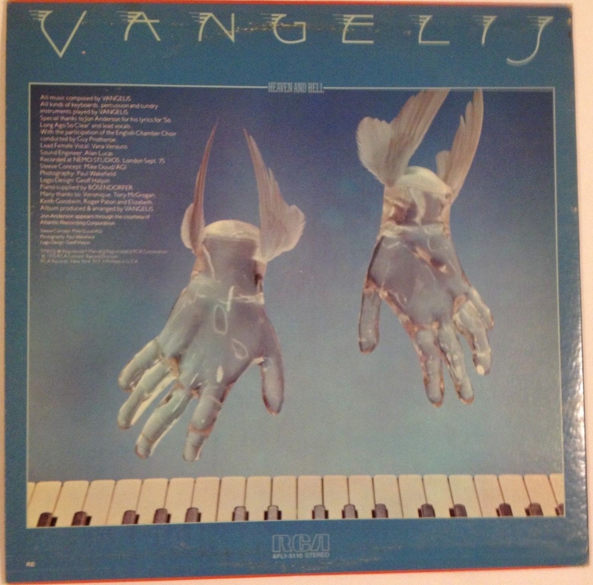 洋楽 VANGELIS HEAVEN AND HELL LP VANGELIS - Heaven & Hell