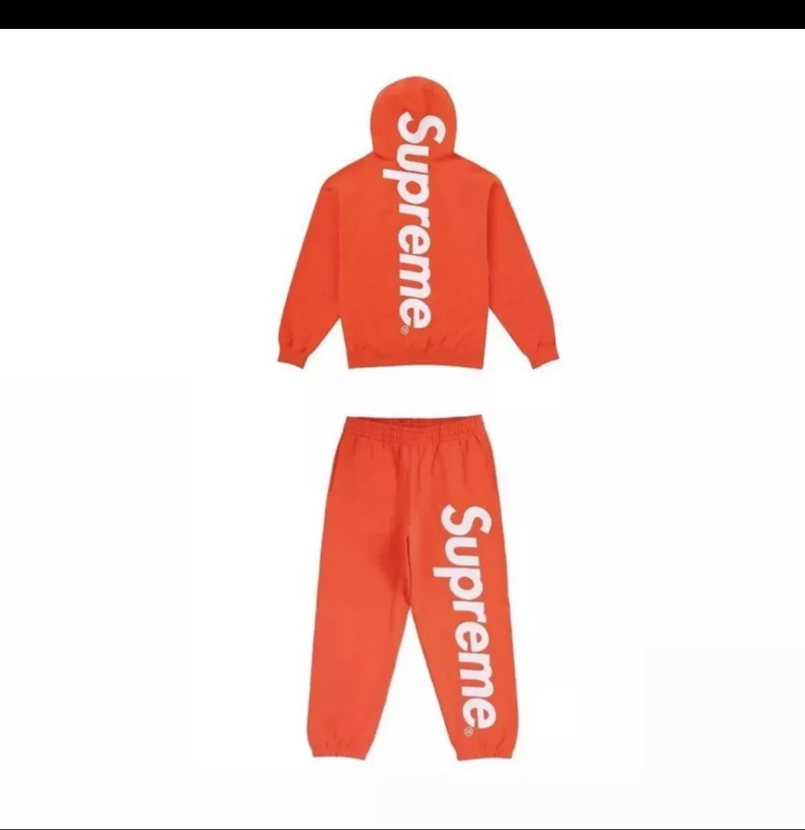 Sweat à capuche et bas de jogging Supreme satin appliqué orange taille S FW24