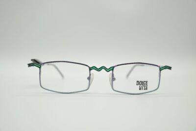 Vintage Casanova DVL 3 Violett Grün eckig Brille Brillengestell eyeglasses NOS
