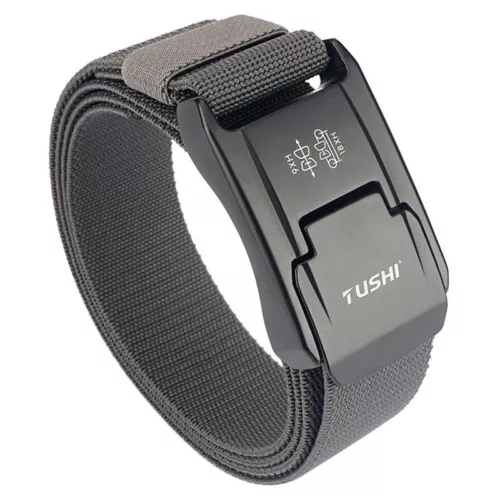 Men Tactical Belt Elastic Belt Strong Nylon Alloy Quick Release Buckle Stretch - Picture 8 of 21