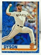 Sam Dyson 2019 Topps MINI On Demand #696 - BLUE Parallel #'d 2/10 - GIANTS