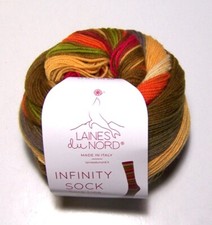 100 gram ball of Laines du Nord INFINITY SOCK Fingering knitting yarn color 11