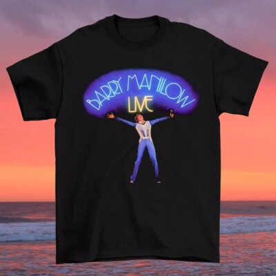 HOT Barry Manilow Live Tour Black T Shirt Gift For Fan