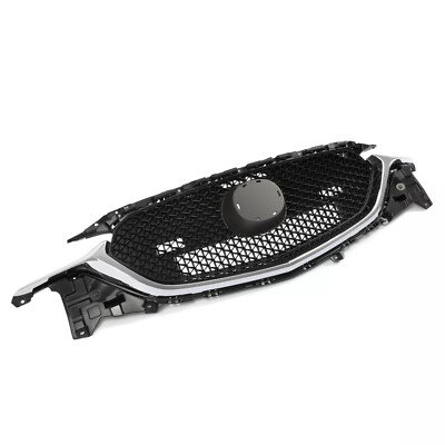 Fits Mazda CX-5 CX5 2017-2021 Front Upper Grille Black w/Chrome Trim Grill