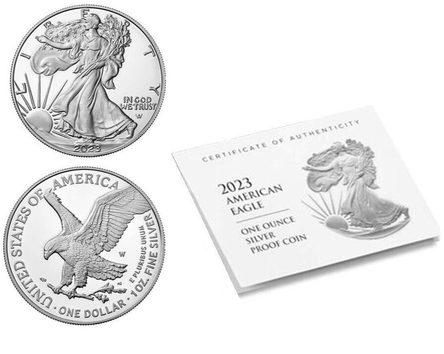 2023 W Silver American Eagle 1 Proof Coin With COA eBay