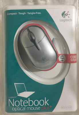 Notebook Optical Mouse Plus, Silver 931073, USB Wired Optical Mouse, by Logitech