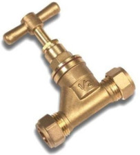 Compression Poly Copper Tube Brass Stop Tap Isolating Valve Mains Water Stopcock