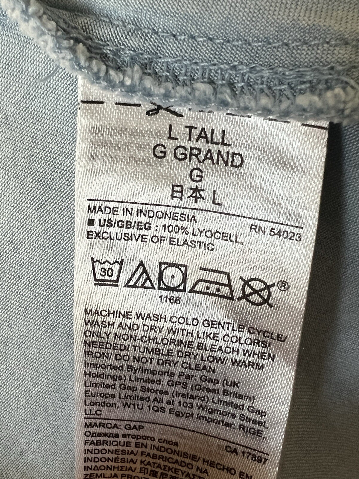 GAP ~ Chambray Lyocell  Adjustable Spaghetti Stra… - image 8