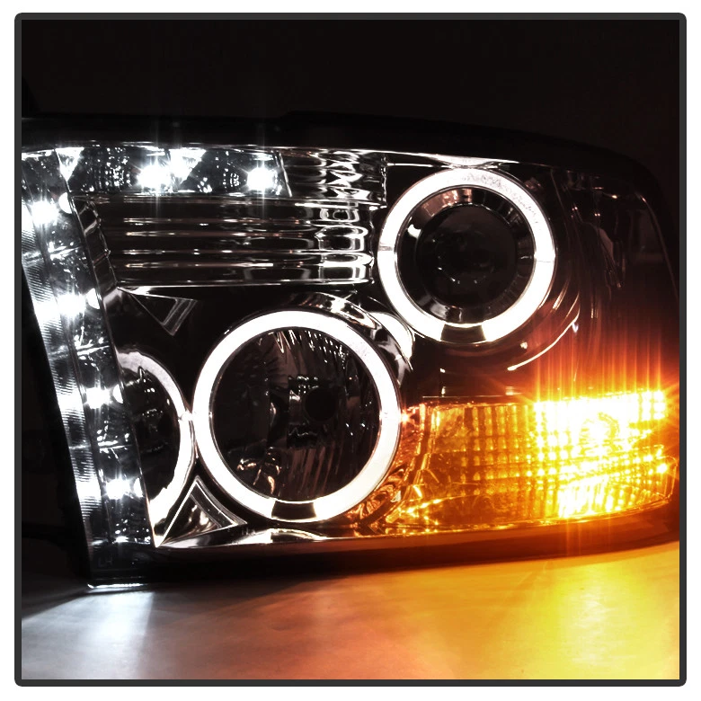 Smoked 2010-2018 Dodge Ram 1500 2500 3500 LED Halo Projector Headlights Headlamp - Image 4 of 4