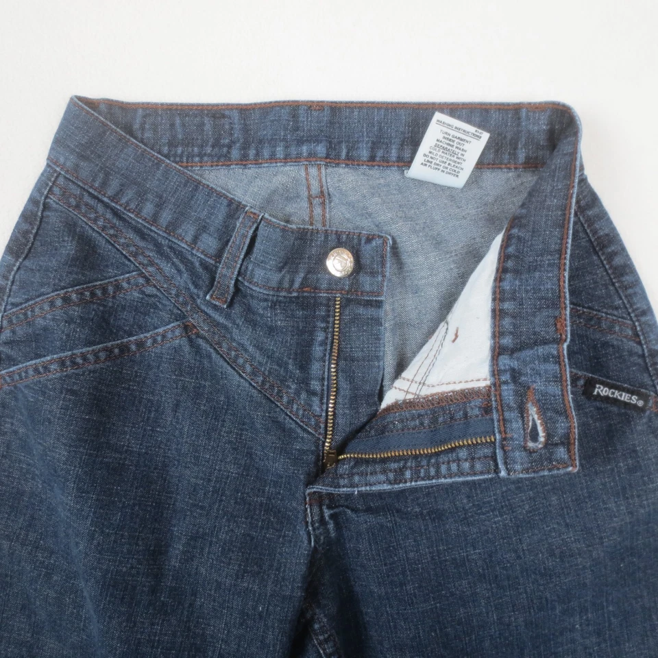 Vintage Rockies Jeans Womens 3 28R Blue Mid Rise Boot Cut Denim Western Cowgirl - Image 4 of 4