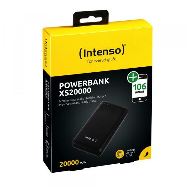 Intenso Powerbank Mobile Ladestation Slim Xs 20000 Mah Typ A / C Usb Out Schwarz-image