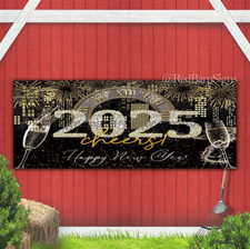 Happy New Year 050 indoor outdoor banner sign