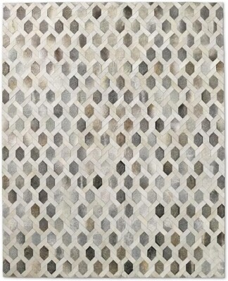 Premium Quality Handmade Leather Rug carpet Chain Design for Home Decor Gift 46