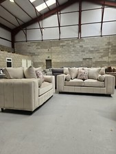 Madrid - 3&2 Seater Sofas | High Quality | Cream Plush | Upgraded Seating 