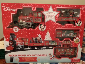 mickey mouse christmas train set