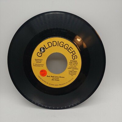 Bad, Bad Leroy Brown / I'll Have To Say I Love You In A Song Jim Croce Vinyl 45 