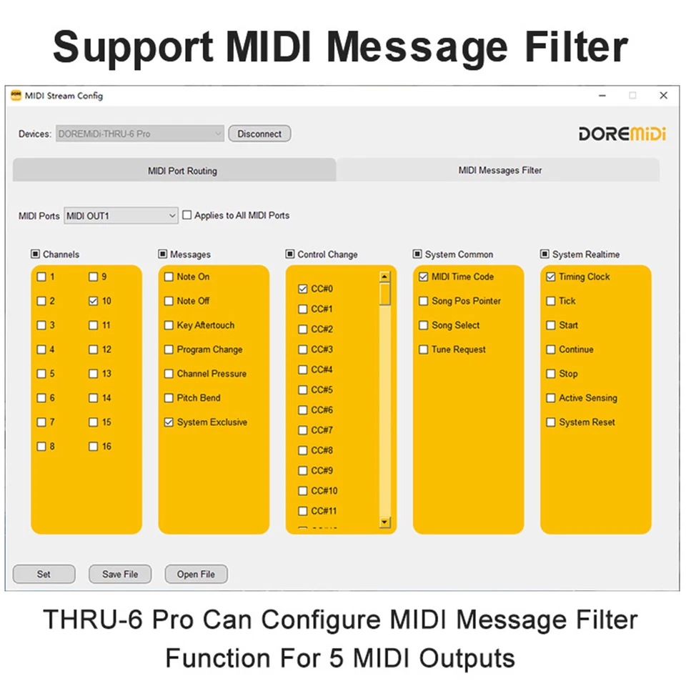 DOREMiDi THRU-6 Pro Midi Box 1-in 6-out Midi Splitter Konverter Midi Interface - Bild 4 von 4