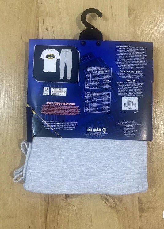 Men’s Batman Short Sleeve Long Leg Pyjama Cotton Rich - Different Sizes - Image 3 of 4