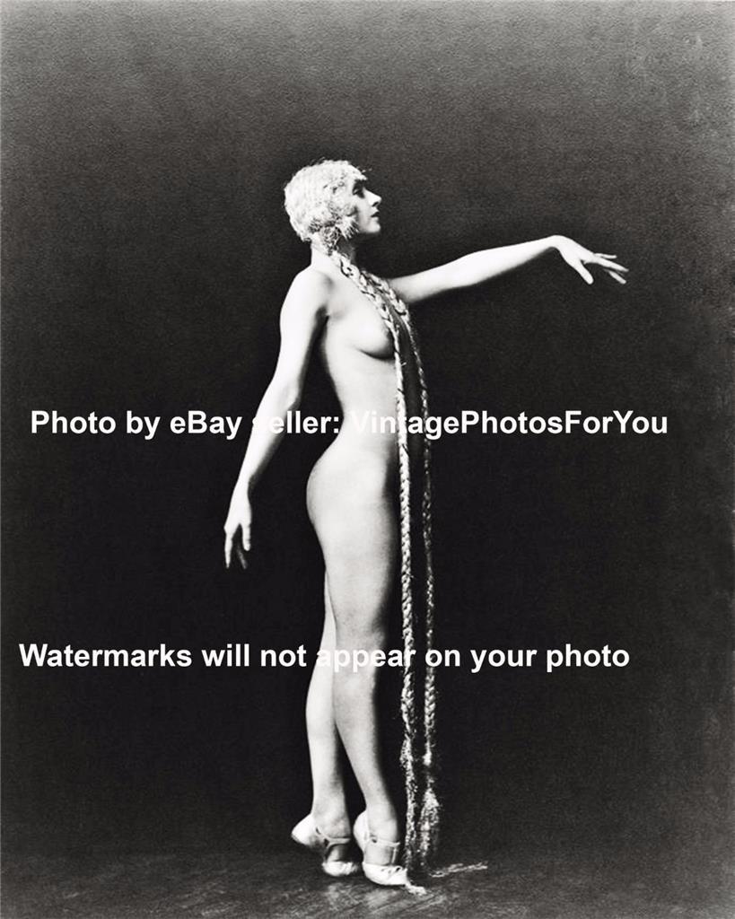 Vintage Old Antique Sexy Gorgeous Pretty Nude Naked Topless Woman Braids  Photo | eBay