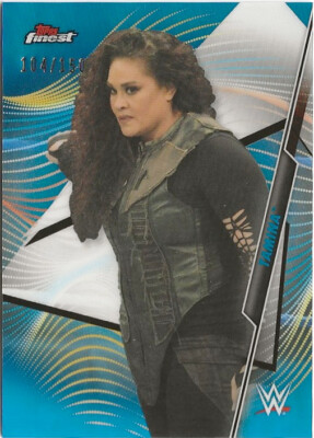 2020 Topps Finest WWE Tamina Snuka #67 Blue Refractor 104/150