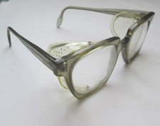 Vintage WILSON USA Z87 TEMPLE GUARD GRAY Safety Glasses 60'S BOHO STEAMPUNK
