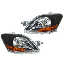 Silscvtt Left&Right Side Headlights For 2007-2011 Toyota Yaris Halogen Assembly