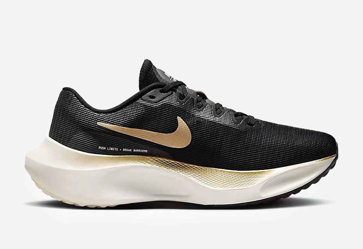 Buy 🔥Nike Zoom Fly 5 Black Metallic Gold Grain DM8968-002 Men's