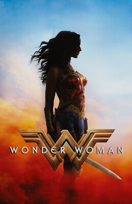 AA5964 Wonder Woman Film By Patty Jenkins 2017 Silhouette Movie Poster 11x17