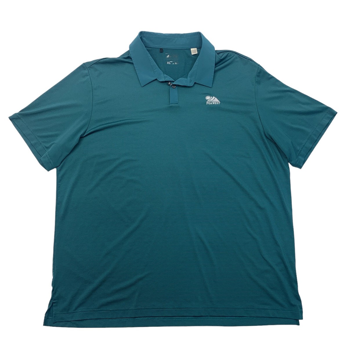 Adidas PGA West Golf Shirt Mens XXL Kelly Green Striped