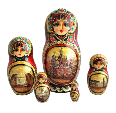 Poupées Russes Matriochka Peintes à La Main Par Voronina - Artisanat Russe Authentique