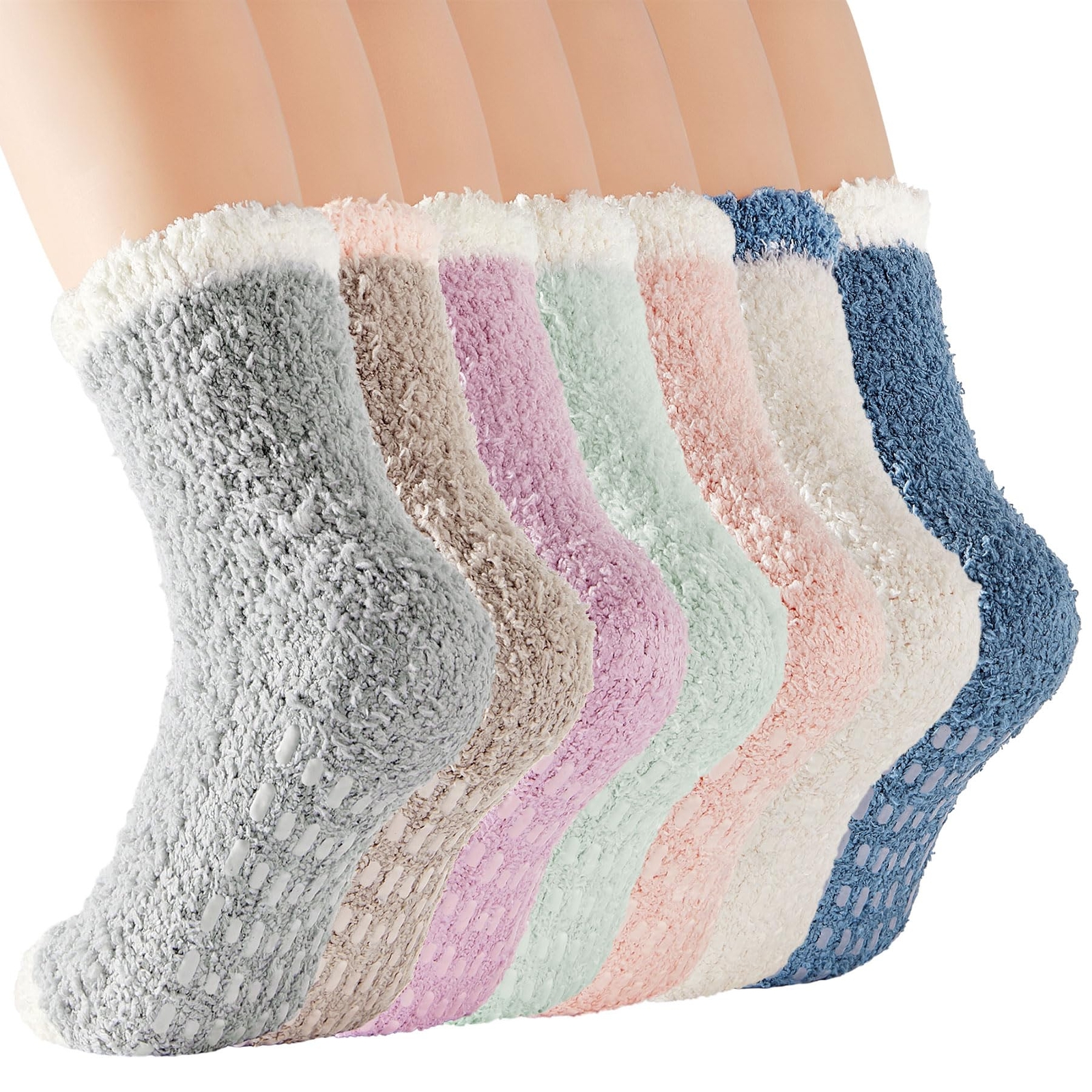Women Fuzzy Socks Warm Slipper Socks Non Slip Cozy Socks Soft Fluffy Socks Wi...