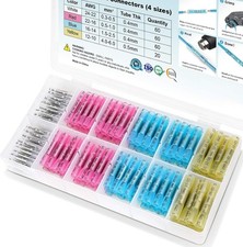 Heat Shrink Butt Connectors Kit 200pcs AWG 24 10 4 Sizes Size: 200 PCS-4Sizes
