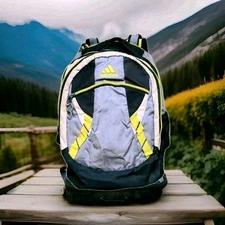 Adidas Polyester Load Spring Fresh Pak Backpack Bag Black Grey Yellow