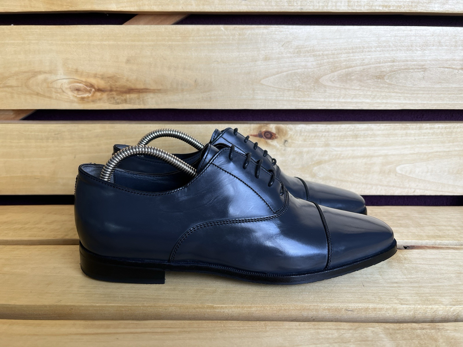 SAOLA Scarpe Zilli Premium da uomo in pelle grigia taglia UK 6.5 US 7.5 EU 40.5