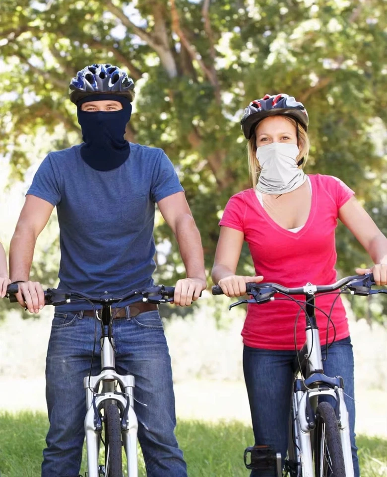 Máscara Capucha Lycra Multi Posición para Casco de Moto Esquí Bicicleta Etc Foto 3 de 4