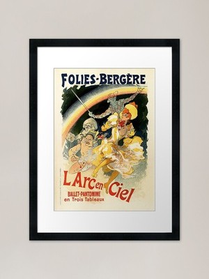 Folies Bergere L Arc en Ciel Ballett gerahmtes Wandbild Poster Leinwanddruck Bild
