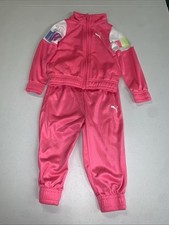 Toddler Track Suit Hot Pink Puma Size 18 Month Pink Pants/pink Jacket With Logo