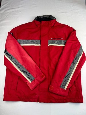 Vintage Tommy Hilfiger Performance Jacke 00s Rot Herren XL Water Stop